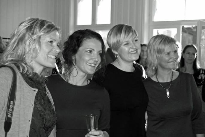 From left; Marianne Bakke - designed our dresses. Me, Kari Anne Marstein and Hanne jørgensen